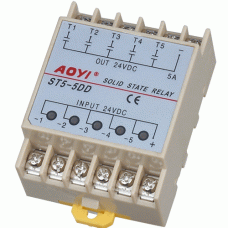 Solid state relais 10 - 36 VDC, 5 uitgangen